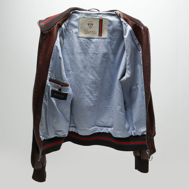 GUCCI LEATHER BOMBER JACKET