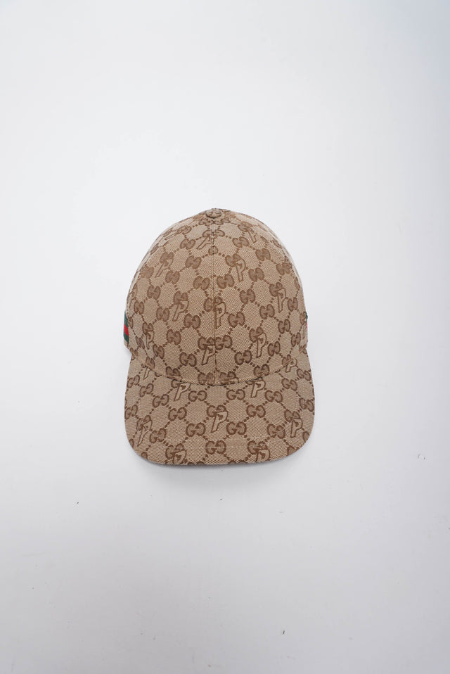 PALACE x GUCCI GG-P CANVAS BASEBALL HAT