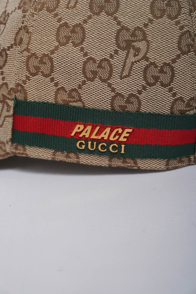 PALACE x GUCCI GG-P CANVAS BASEBALL HAT