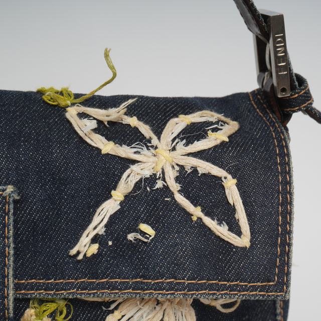 FENDI FLORAL BAGUETTE HANDBAG