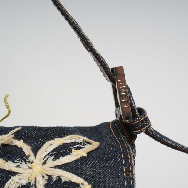 FENDI FLORAL BAGUETTE HANDBAG
