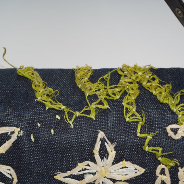 FENDI FLORAL BAGUETTE HANDBAG