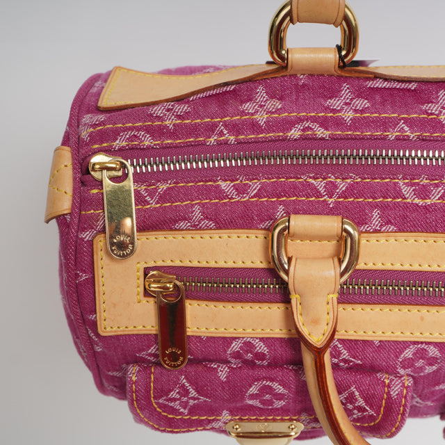 LOUIS VUITTON 2005 NEO SPEEDY DENIM HANDBAG