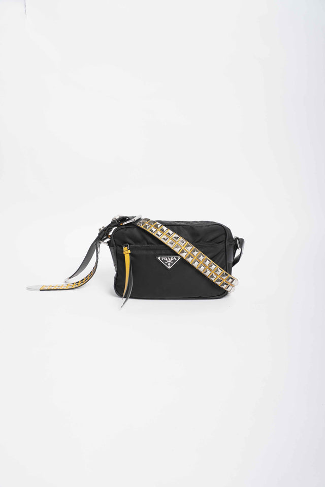 PRADA NYLON STUDDED BAG