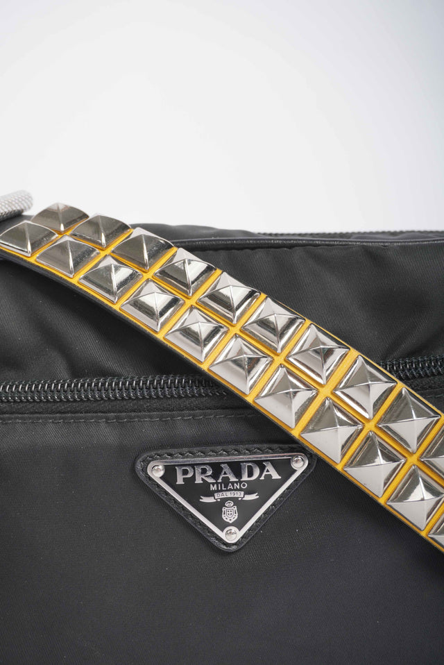 PRADA NYLON STUDDED BAG