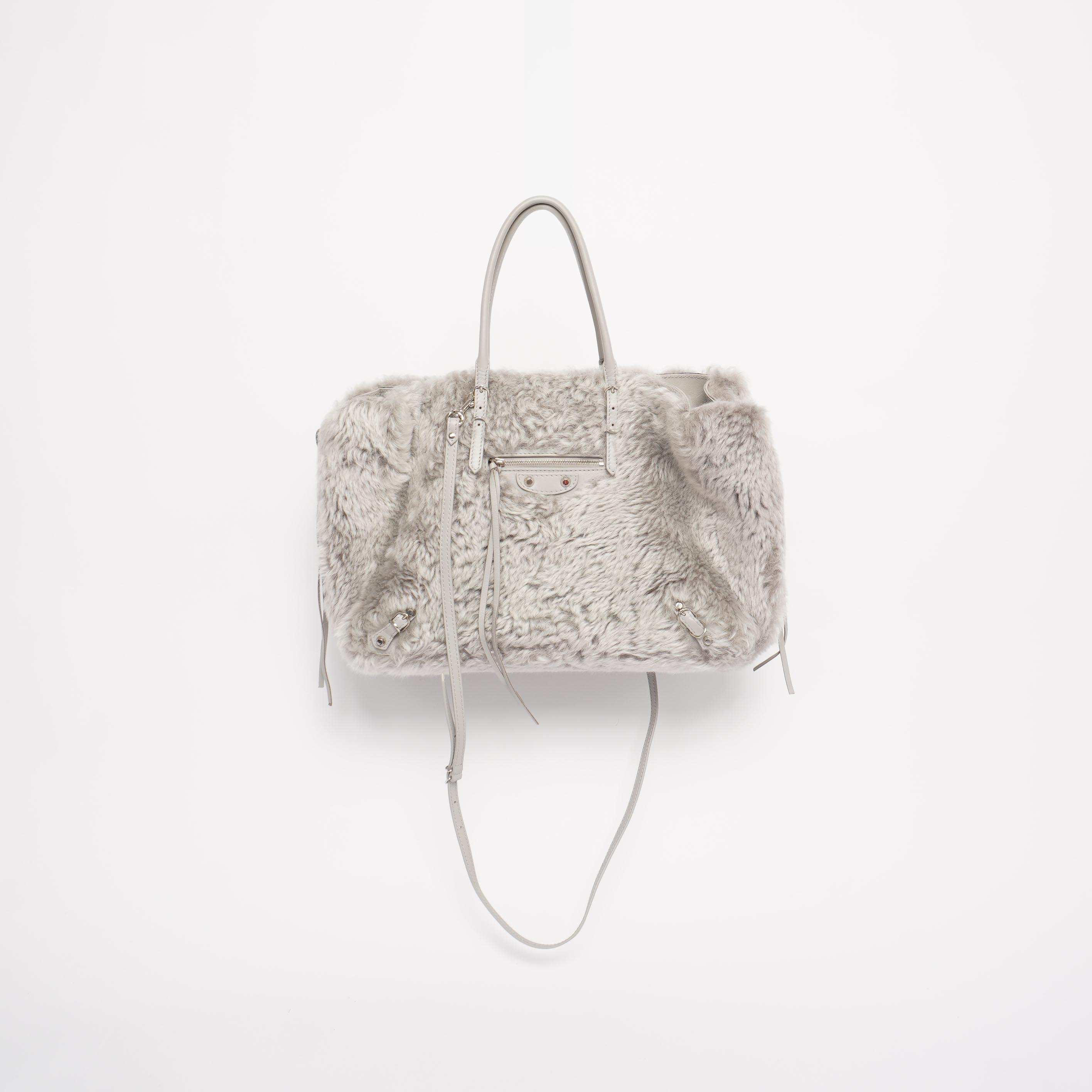 BALENCIAGA AW 2016 SHEARLING FUR BAG fabricsforsale