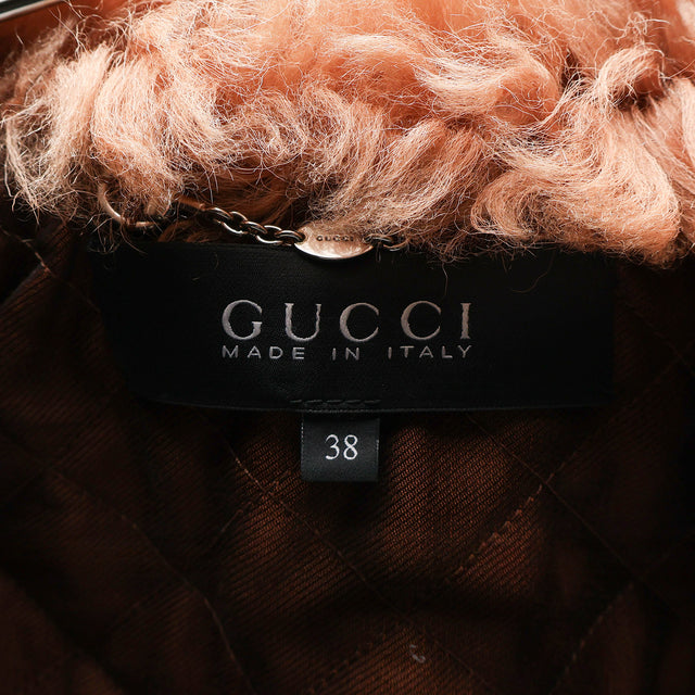 GUCCI LEATHER FUR JACKET