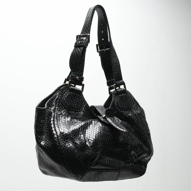 CELINE ENAMEL HOBO BAG