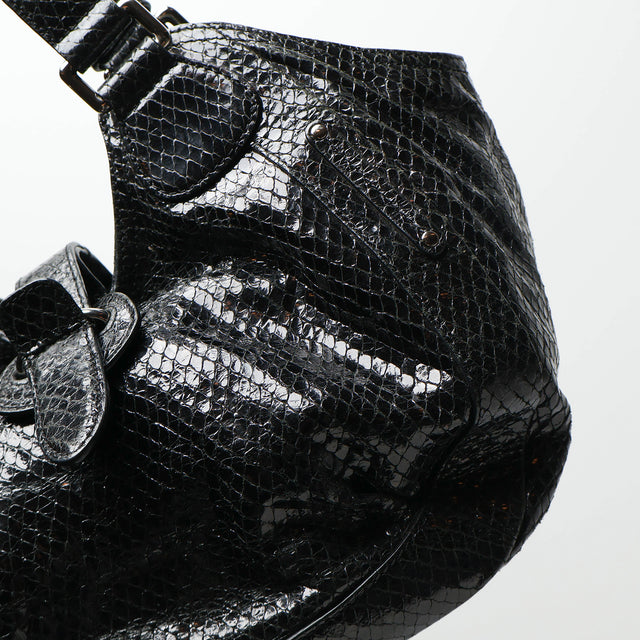 CELINE ENAMEL HOBO BAG