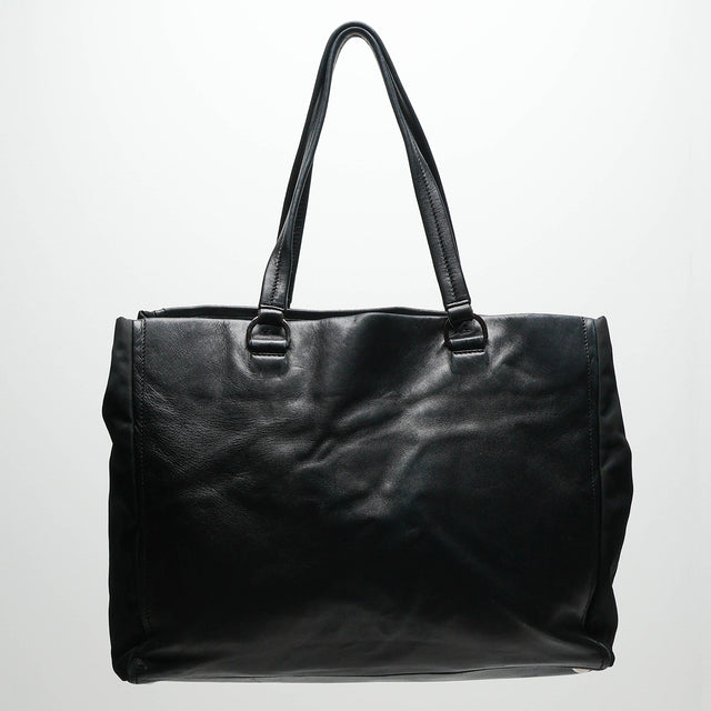 PRADA LEATHER TOTE BAG