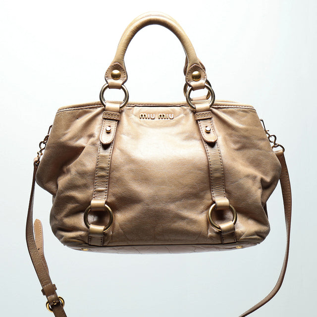 MIU MIU LEATHER HAND BAG