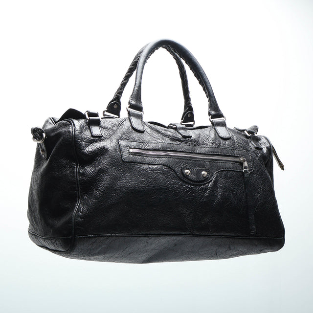 BALENCIAGA LEATHER DUFFLE BAG