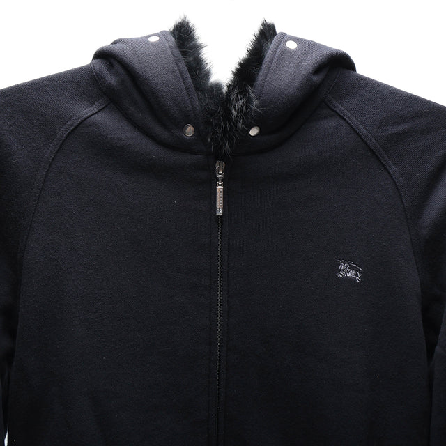 BURBERRY BLACK LABEL FUR ZIP HOODIE