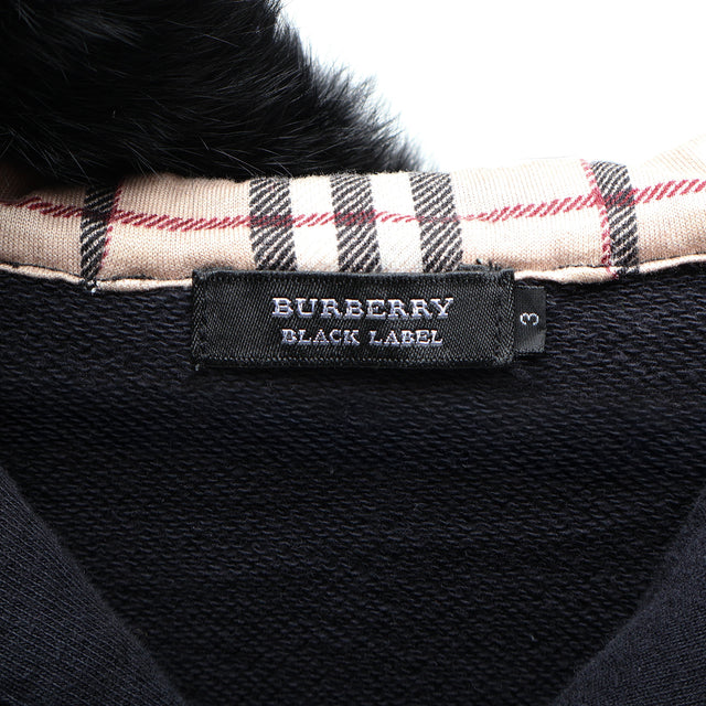 BURBERRY BLACK LABEL FUR ZIP HOODIE