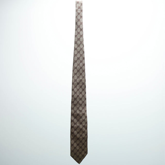 GUCCI MONOGRAM SILK TIE