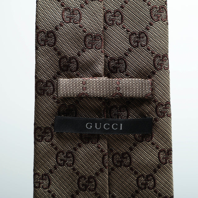 GUCCI MONOGRAM SILK TIE
