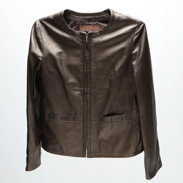 BALMAIN WOMENS LEATHER JACKET