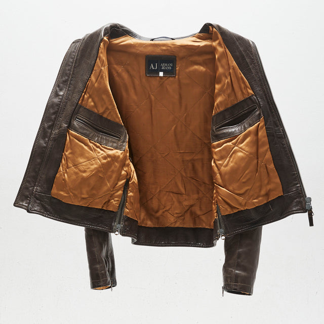 ARMANI JEANS LEATHER JACKET