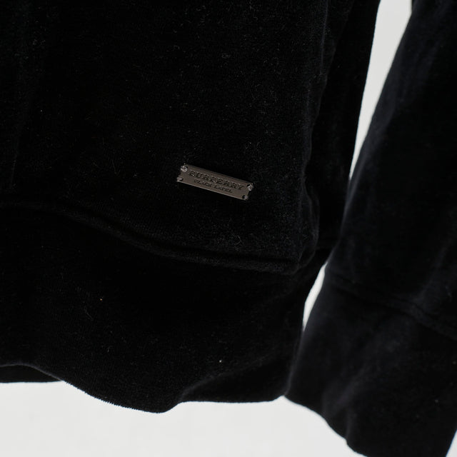 BURBERRY VELOUR ZIP HOODIE