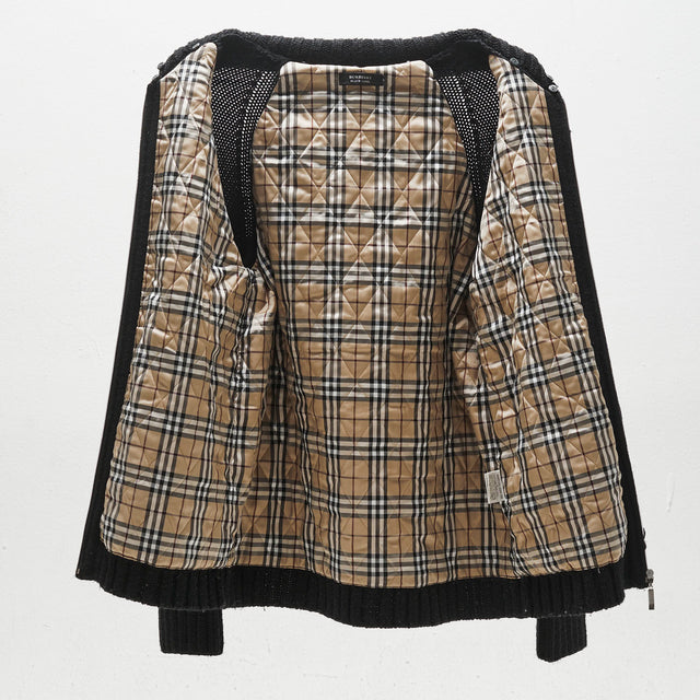 BURBERRY KNIT ZIP HOODIE