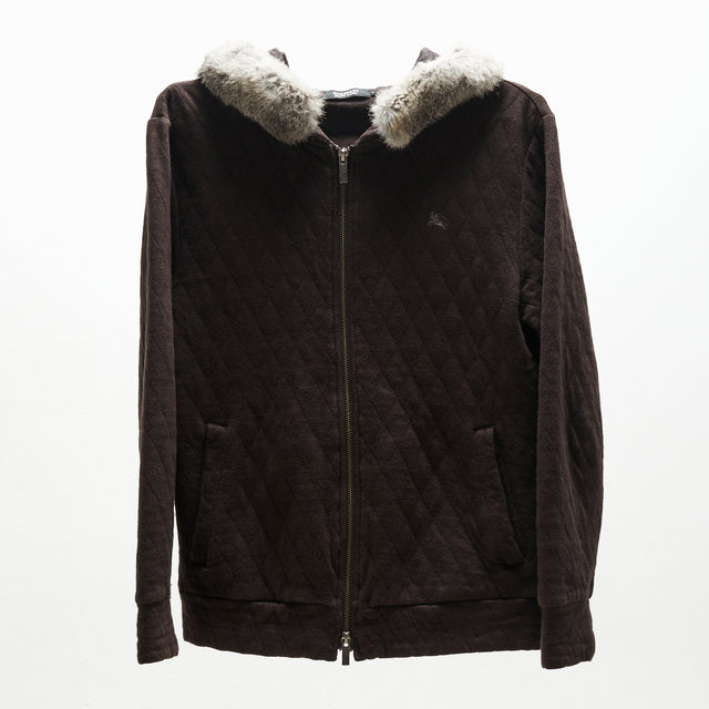BURBERRY BLACK LABEL FUR ZIP HOODIE