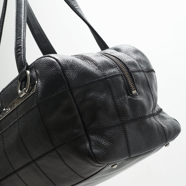 CHANEL CHOCOLATE BAR CAVIAR LEATHER BAG