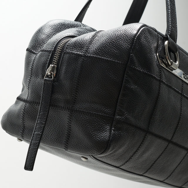CHANEL CHOCOLATE BAR CAVIAR LEATHER BAG