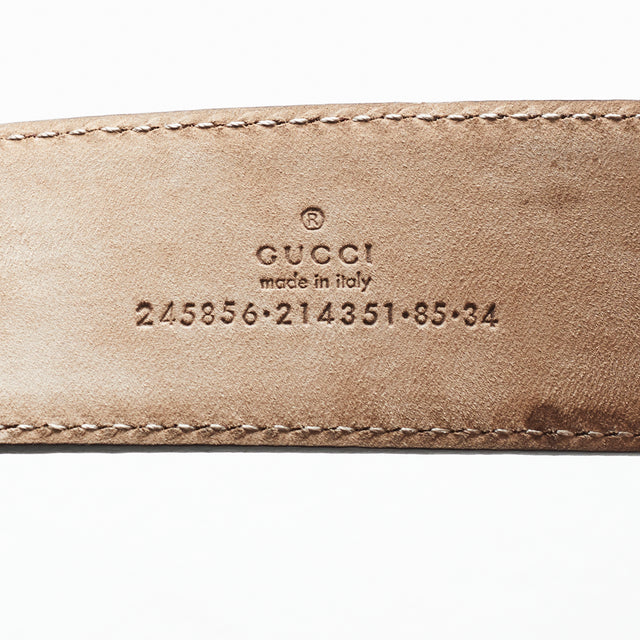 GUCCI HEART LEATHER BELT
