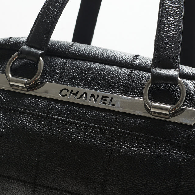 CHANEL CHOCOLATE BAR CAVIAR LEATHER HAND BAG