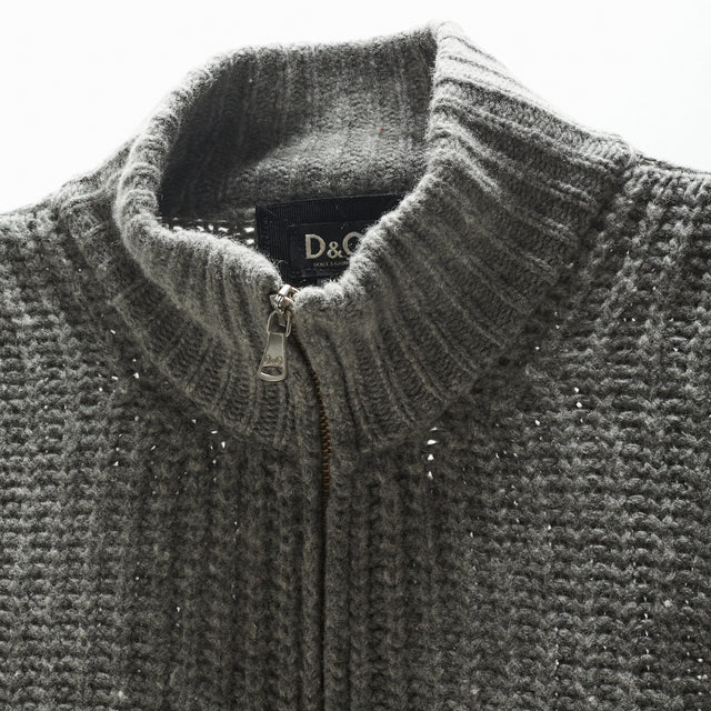 DOLCE & GABBANA KNIT ZIP JACKET