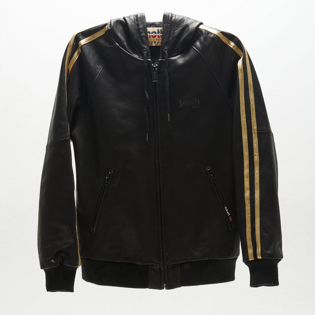 SCHOTT 90'S LEATHER HOODED JACKET