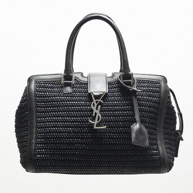 SAINT LAURENT RAFFIA HAND BAG