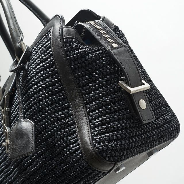SAINT LAURENT RAFFIA HAND BAG