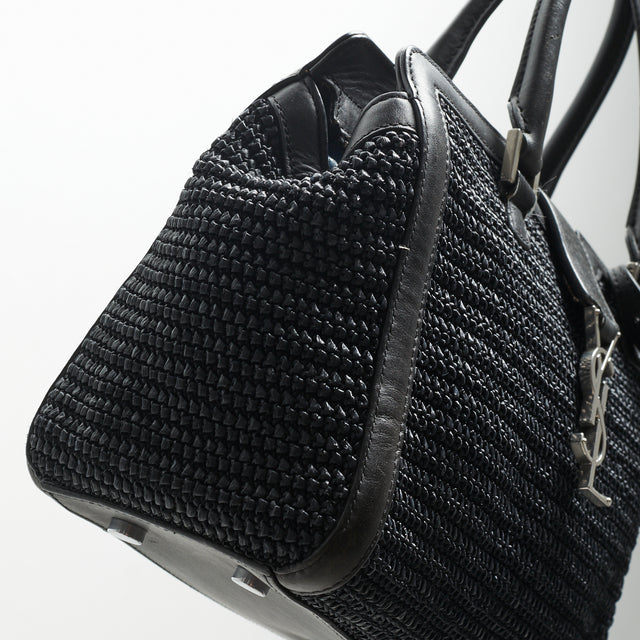 SAINT LAURENT RAFFIA HAND BAG