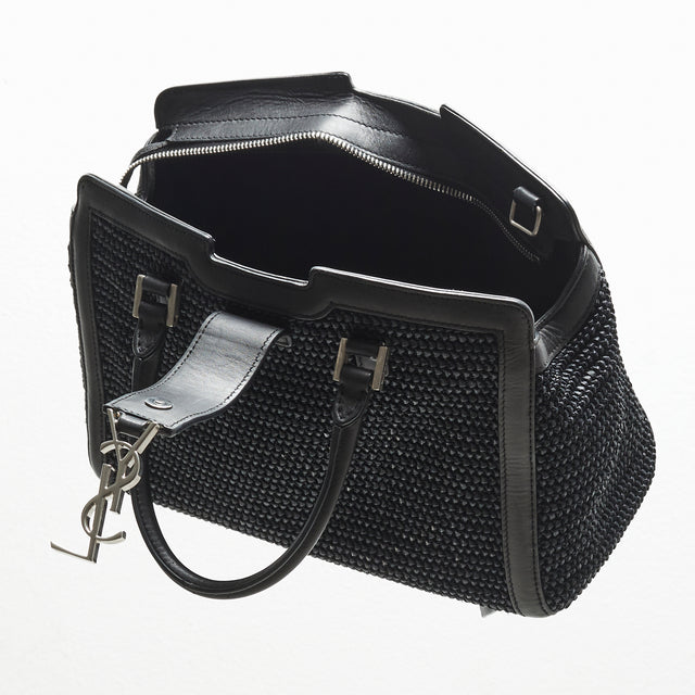SAINT LAURENT RAFFIA HAND BAG