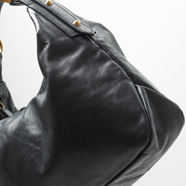 GUCCI LEATHER HORSEBIT HAND BAG