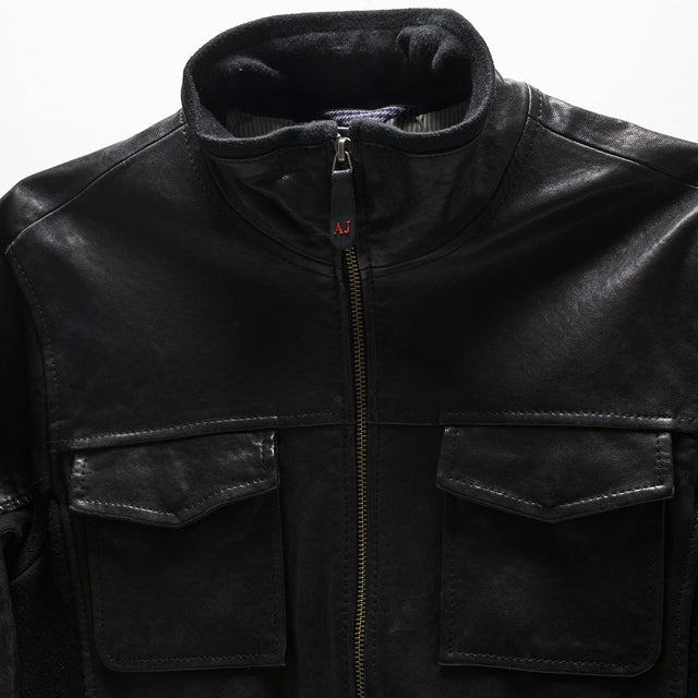 ARMANI JEANS LEATHER JACKET