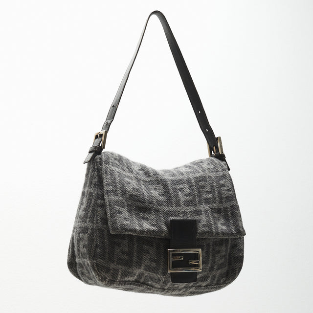 FENDI WOOL MAMMA BAGUETTE BAG