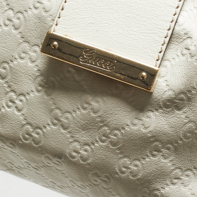 GUCCI LEATHER MONOGRAM HAND BAG