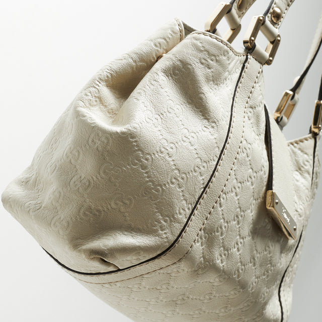 GUCCI LEATHER MONOGRAM HAND BAG