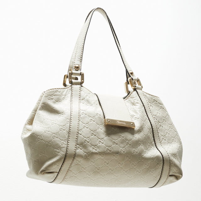 GUCCI LEATHER MONOGRAM HAND BAG