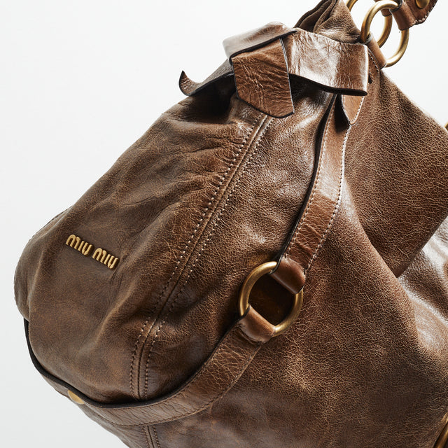 MIU MIU LEATHER HAND BAG