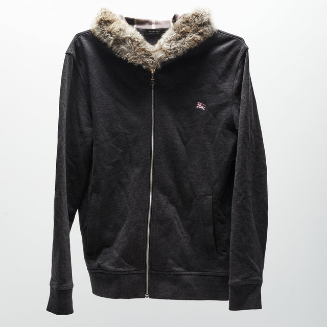 BURBERRY BLACK LABEL FUR ZIP HOODIE