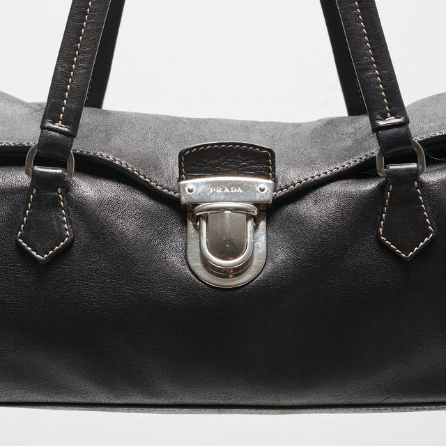 PRADA LEATHER HAND BAG