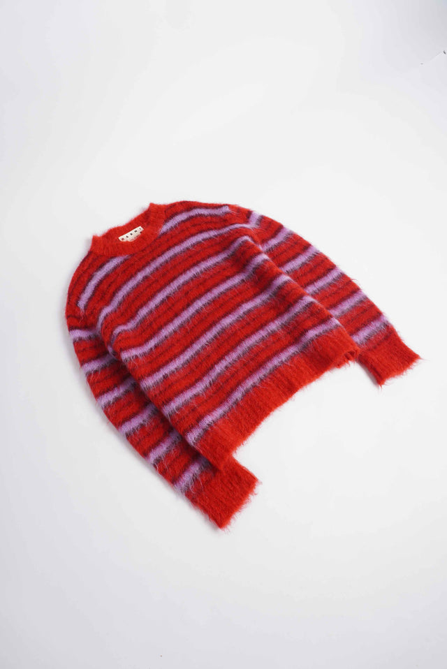 MARNI STRIPED MOHAIR SWEATER