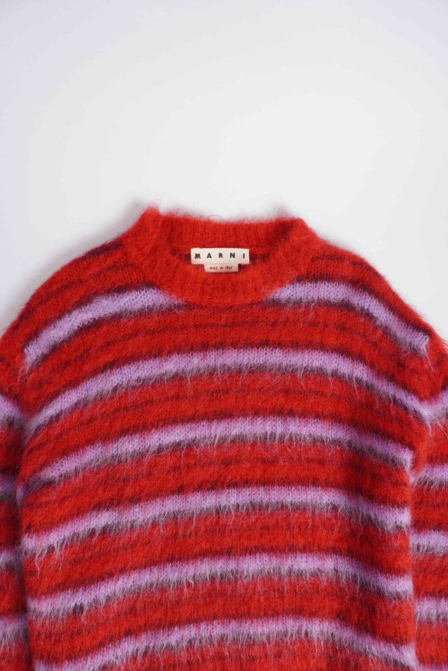 MARNI STRIPED MOHAIR SWEATER