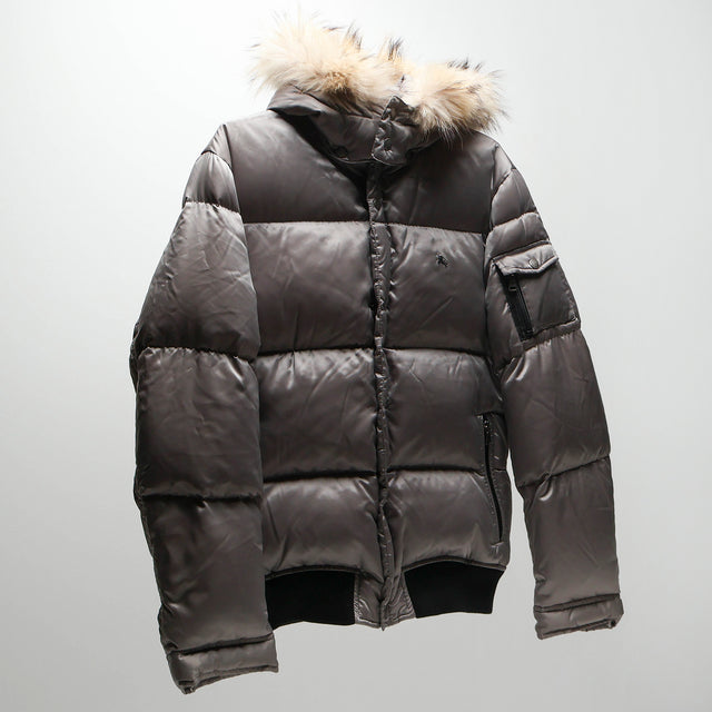 BURBERRY BLACK LABEL FUR PUFFER JACKET