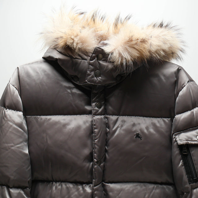 BURBERRY BLACK LABEL FUR PUFFER JACKET