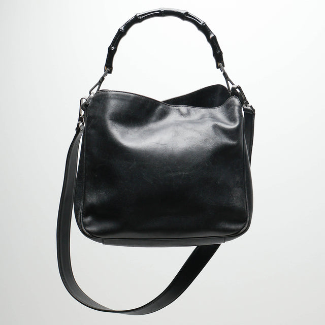 GUCCI LEATHER BAMBOO BAG