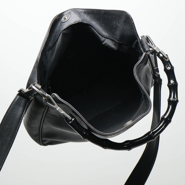 GUCCI LEATHER BAMBOO BAG